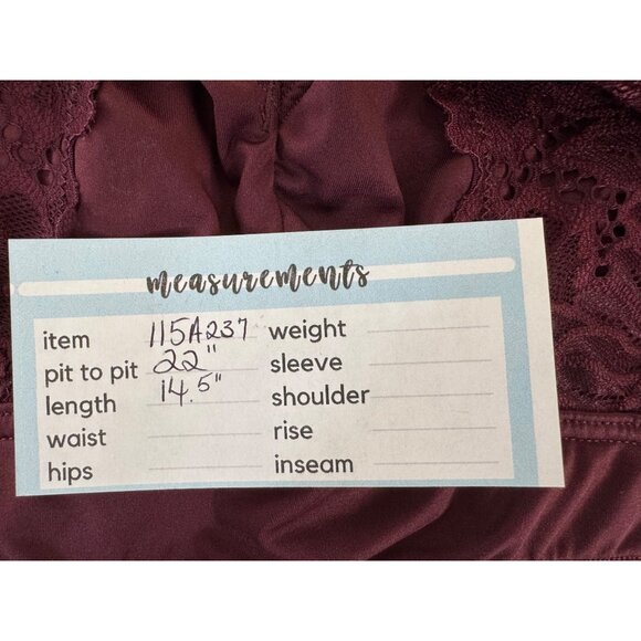 2/$30 Torrid Size 4 Curve Plus Size Bralette Lace Straps Sexy Wine Red - Picture 11 of 12